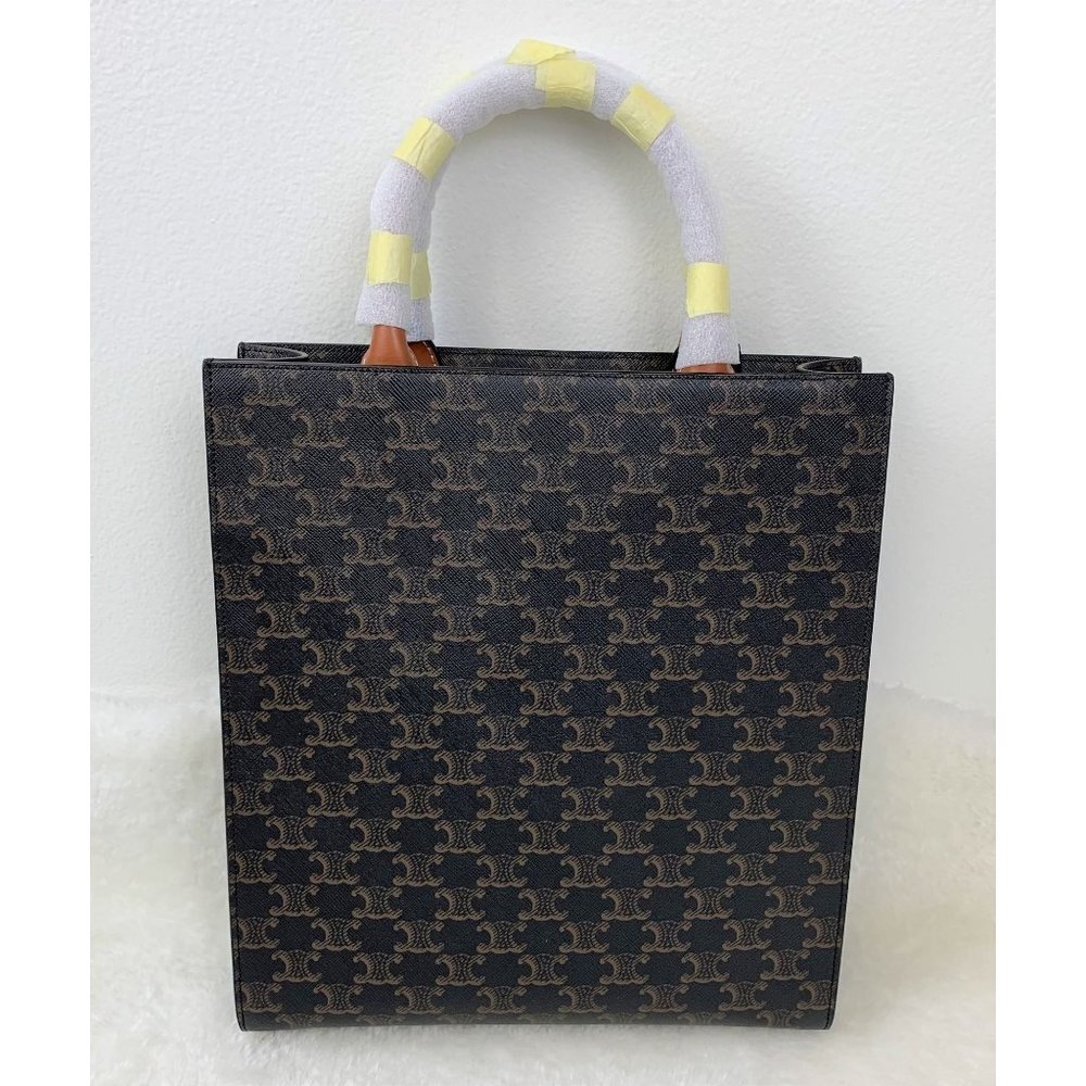 NWT Celine Vertical Cabas Triomphe Tan Shoulder Bag - Picture 3 of 13